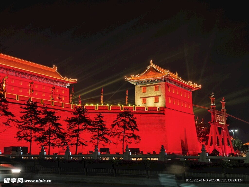 西安城墙夜景