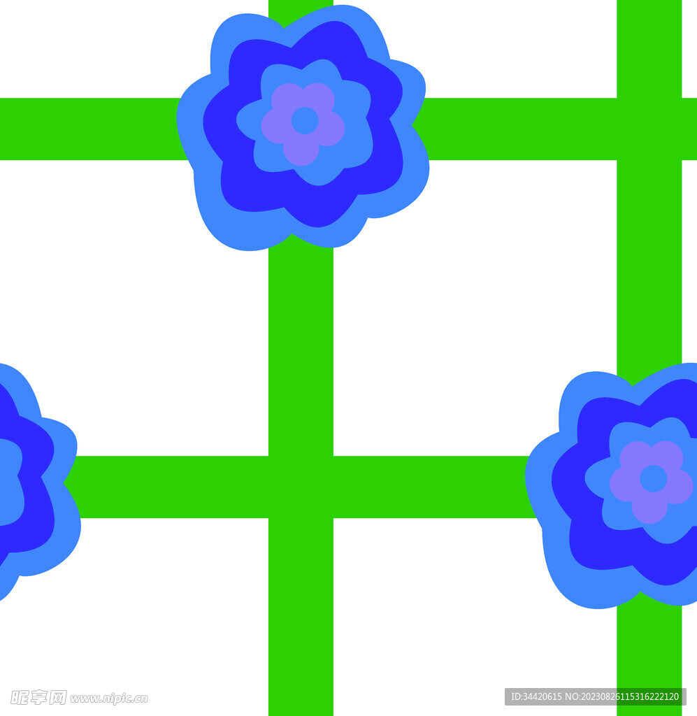 色块花