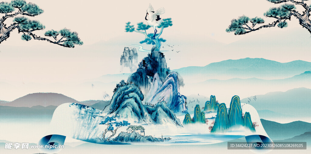 中国风山水