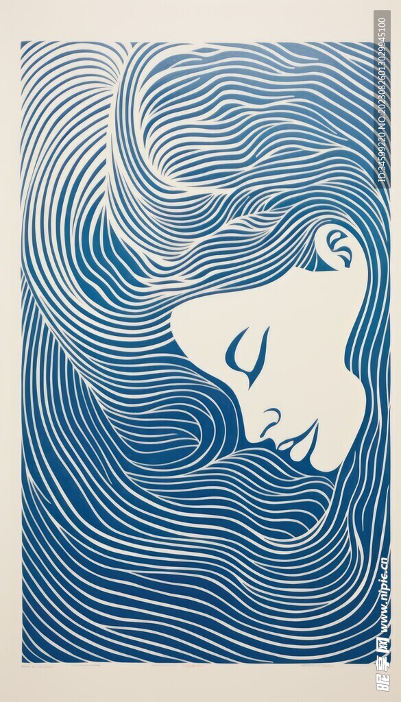 女性人物框画