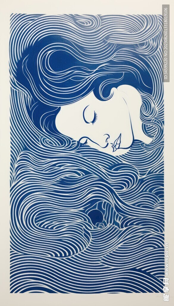 女性人物框画