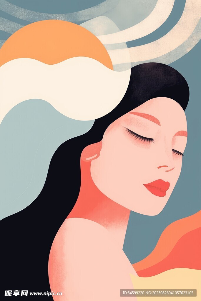 人物框画 