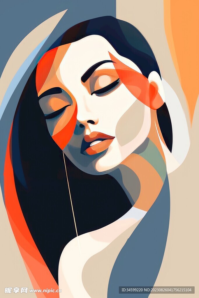 人物框画 