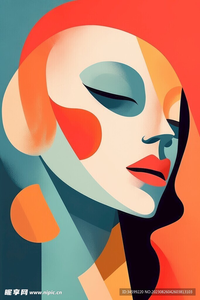 人物框画 