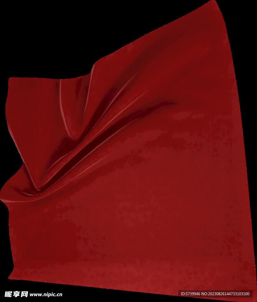 深红色布料织物