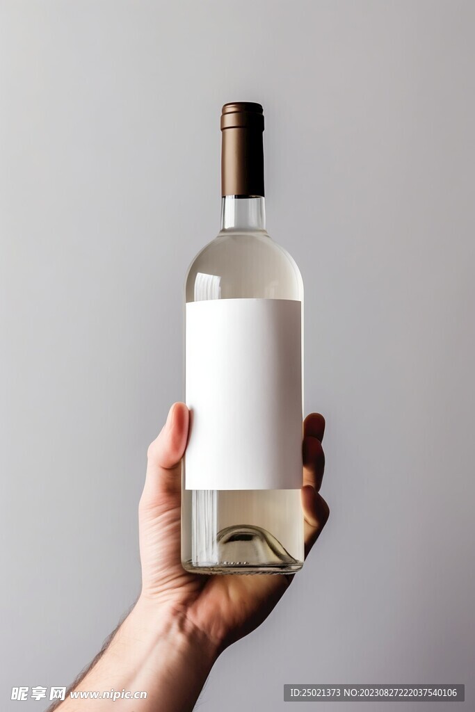 透明葡萄酒瓶
