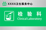 检验科门牌