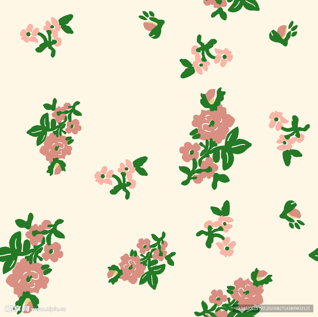 粉色小碎花