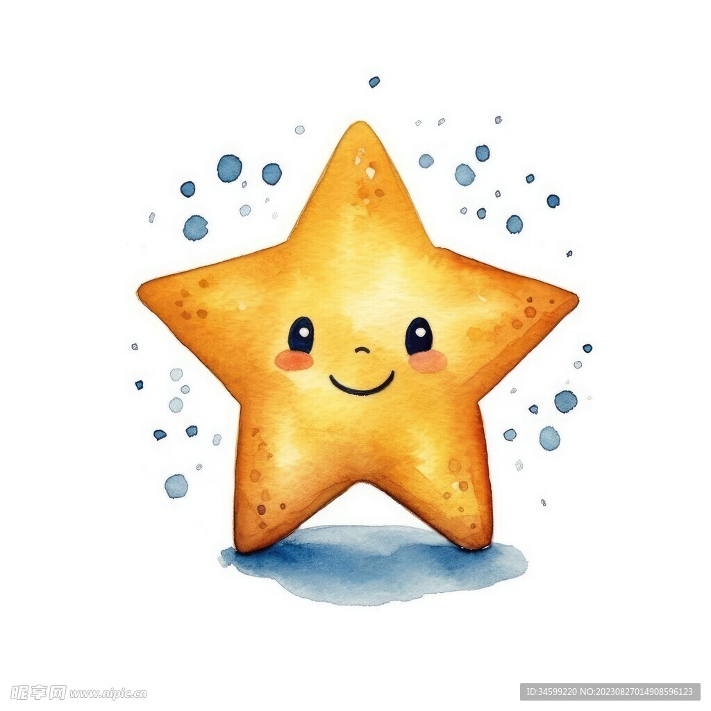 水彩星星 