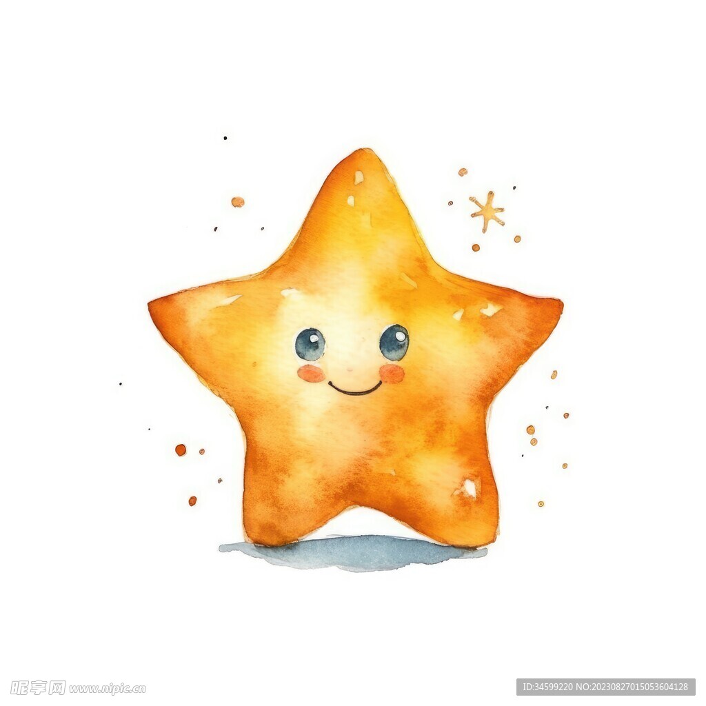 水彩星星 