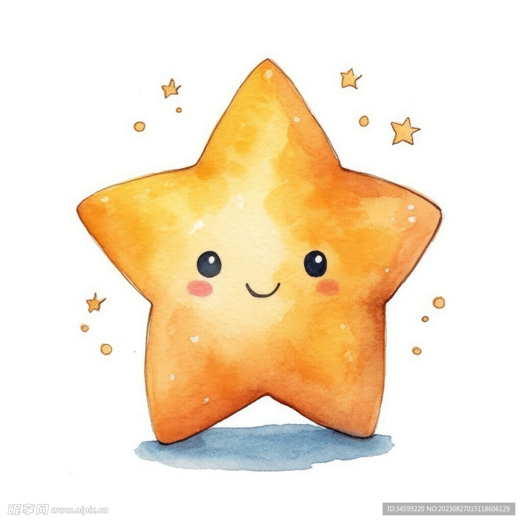 水彩星星 