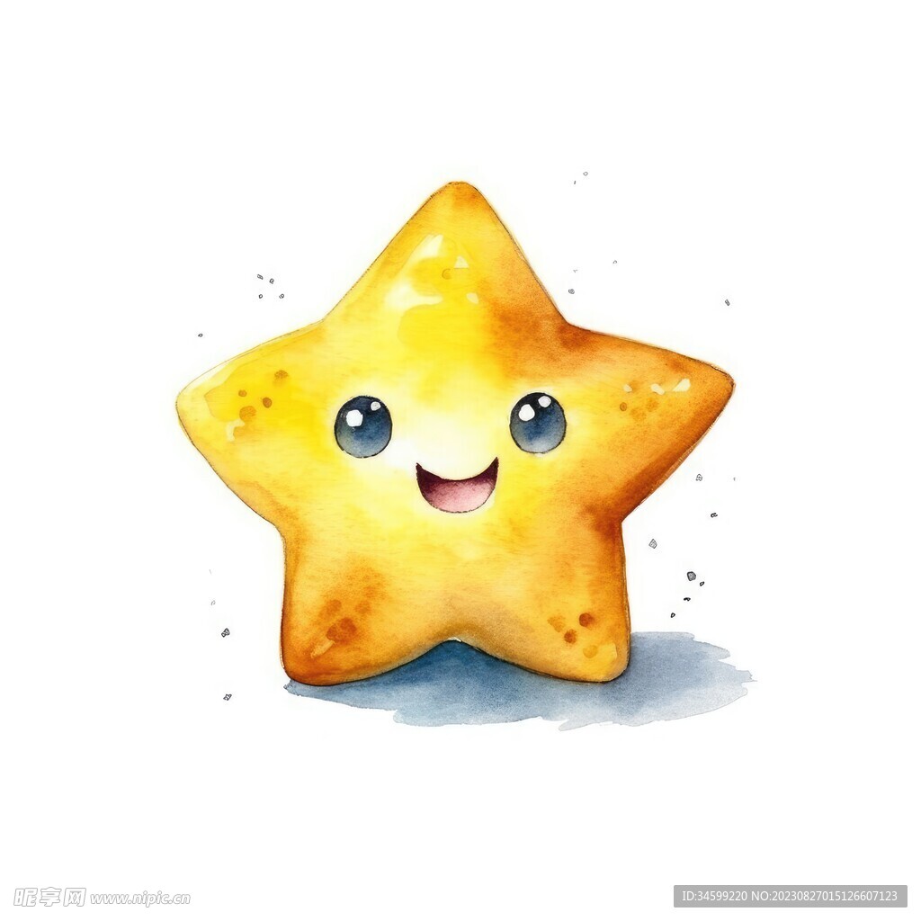 水彩星星 