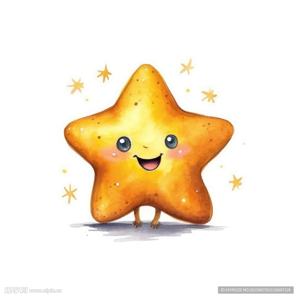水彩星星 