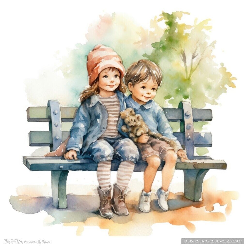 儿童水彩画