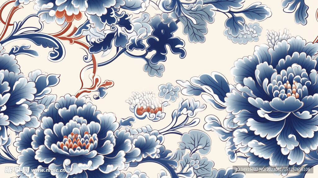 青花瓷花朵