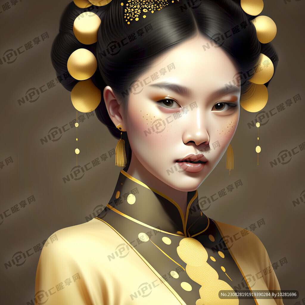 金色系小圆点