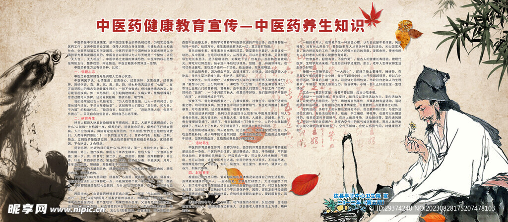 中医健康宣传栏