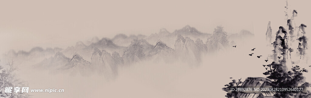 水墨海报背景