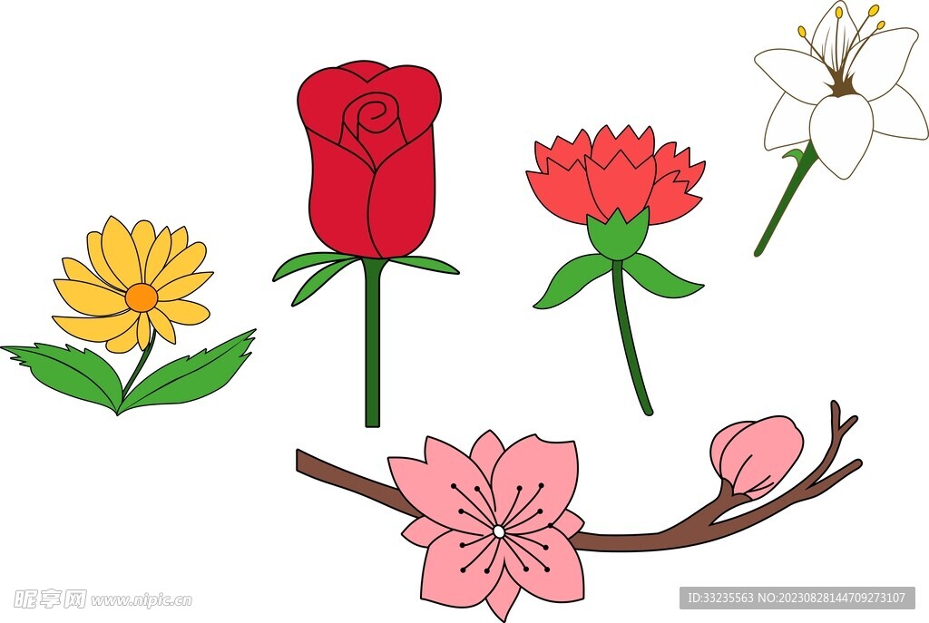 卡通花