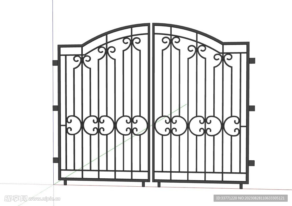 铁艺大门模型