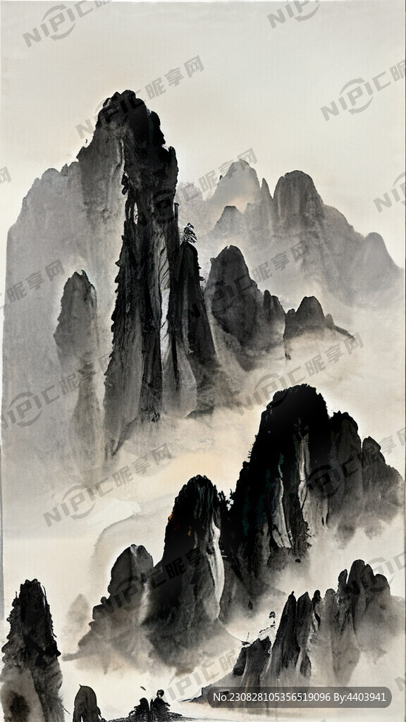 禅意 漓江山水 水墨 留白