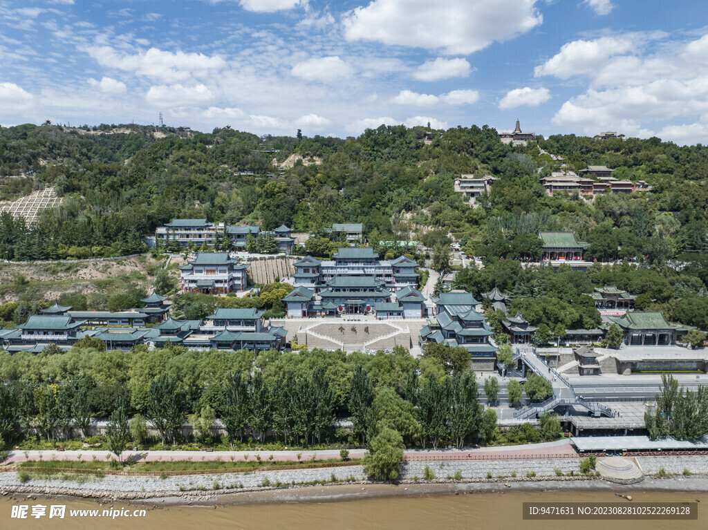 兰州白塔公园鸟瞰图