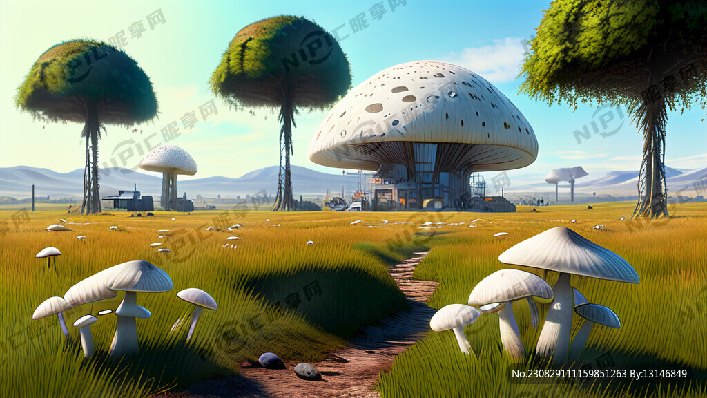 超大广角 平原草地 乡村振兴