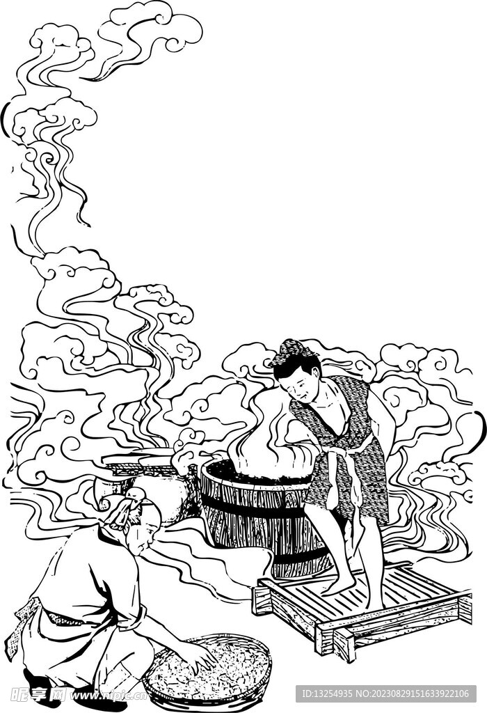 酿酒图