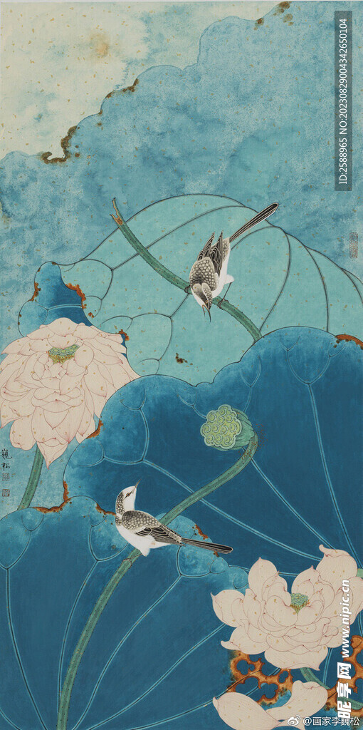 工笔画背景