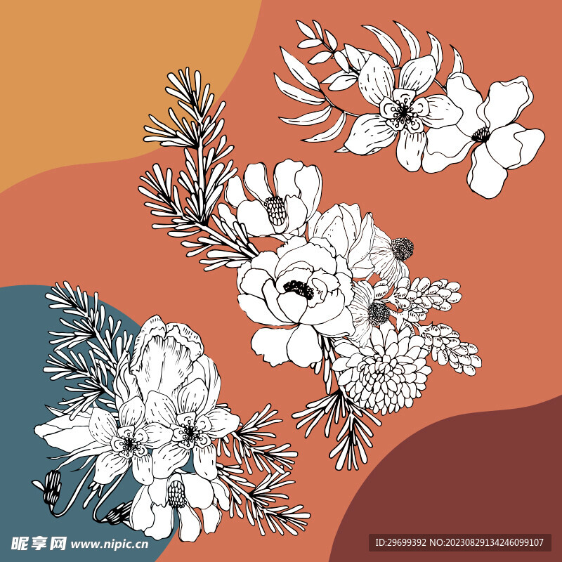 手绘花卉