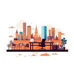 扁平化人物办公场景