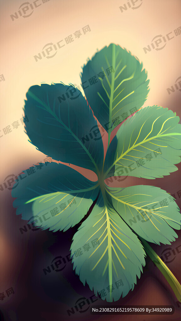 卡通五叶草花瓣