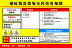 破碎机风险告知牌