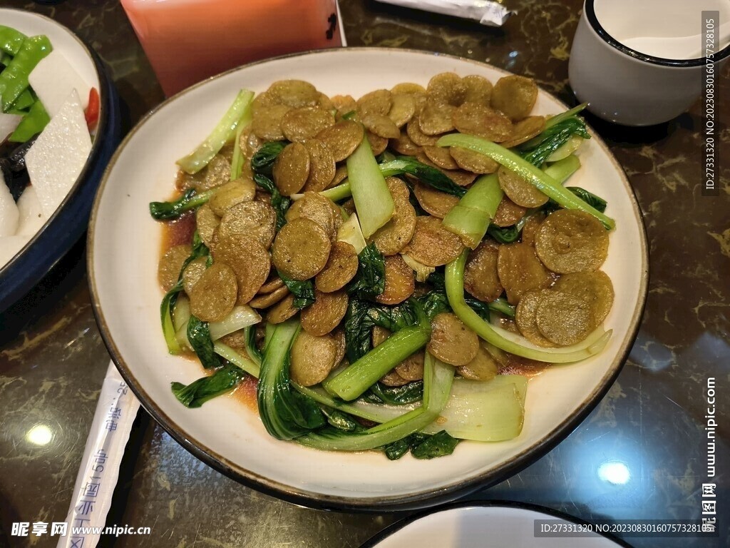 青菜炒豆饼
