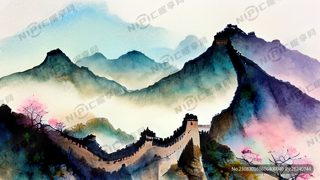 长城春天景色