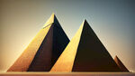 三座金字塔并列，一样高