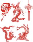 龙凤剪纸
