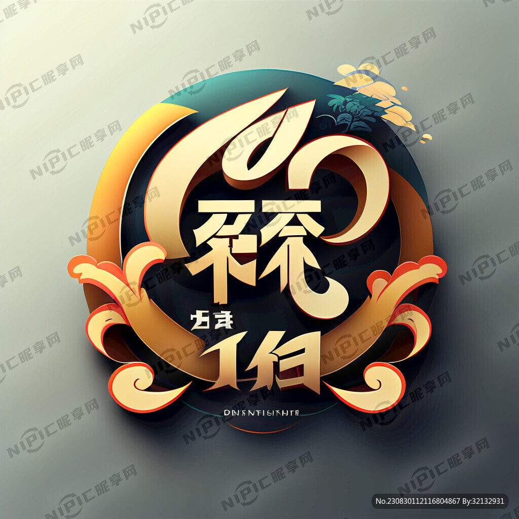 岚皋逸境 艺术字体设计