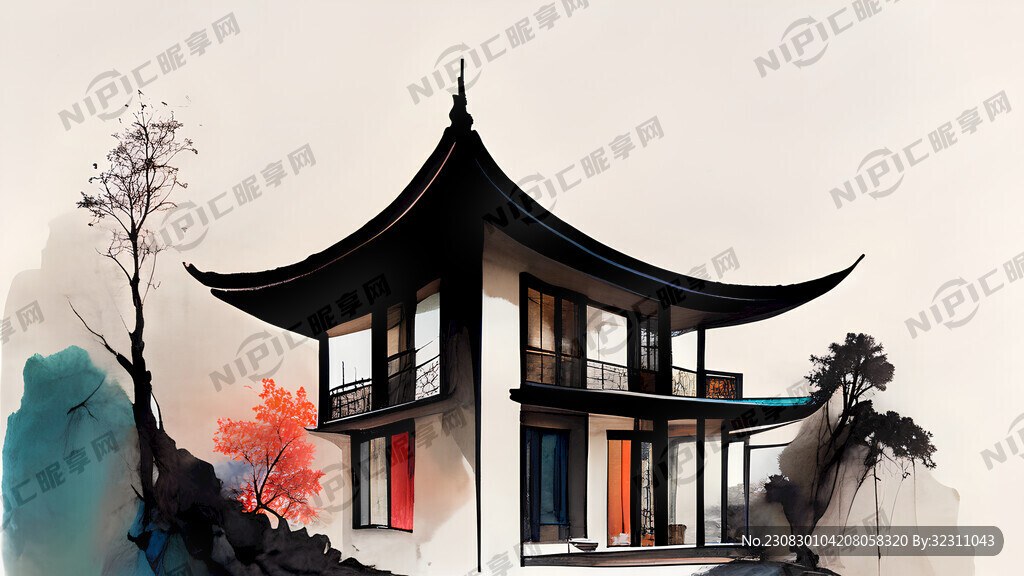 别墅 简约 大气 时尚 中国风
