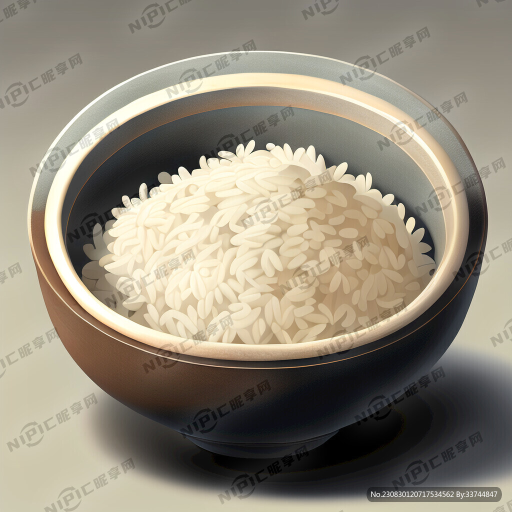 碗里面装着 麦仁米饭