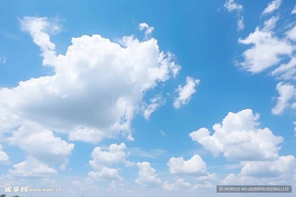 蓝天白云摄影图__自然风景_自然景观_摄影图库_昵图网