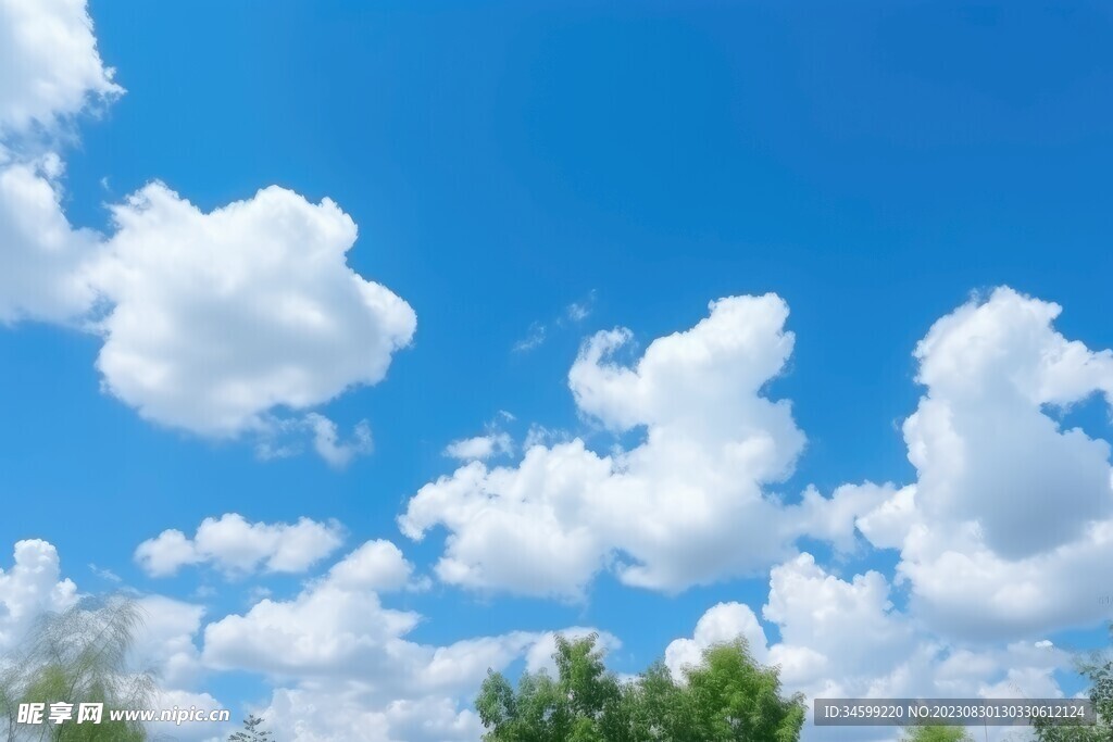 蓝天白云摄影图__自然风景_自然景观_摄影图库_昵图网