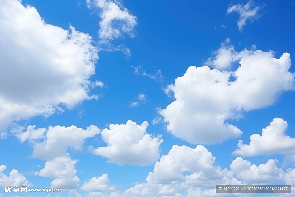 蓝天白云摄影图__自然风景_自然景观_摄影图库_昵图网