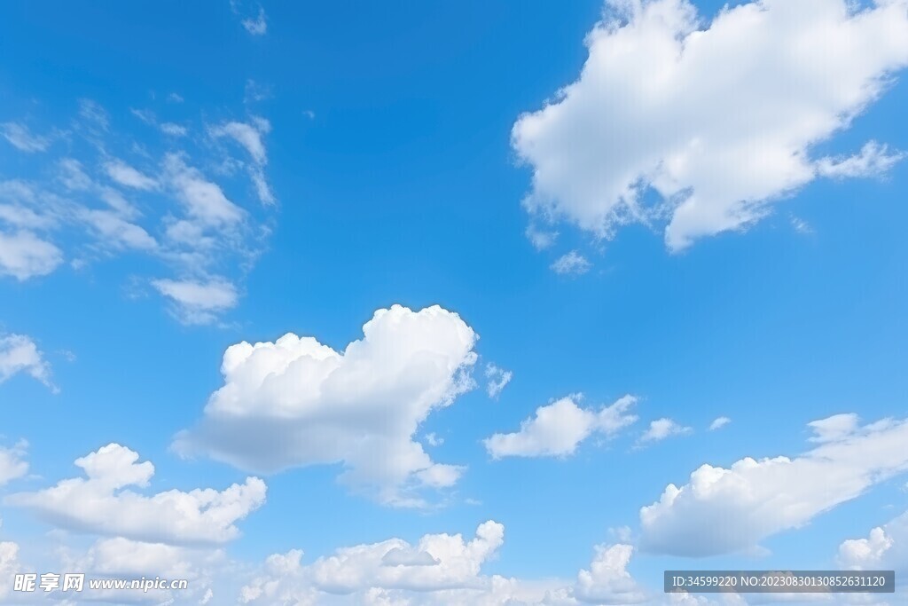 蓝天白云摄影图__自然风景_自然景观_摄影图库_昵图网