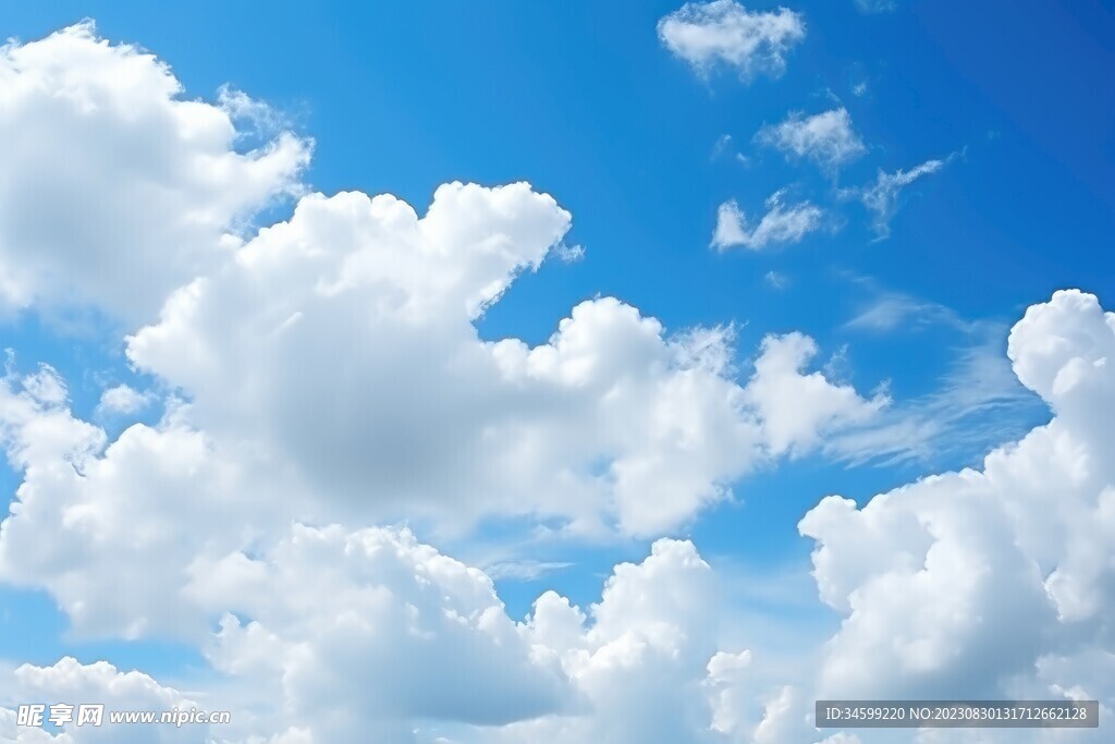 蓝天白云摄影图__自然风景_自然景观_摄影图库_昵图网