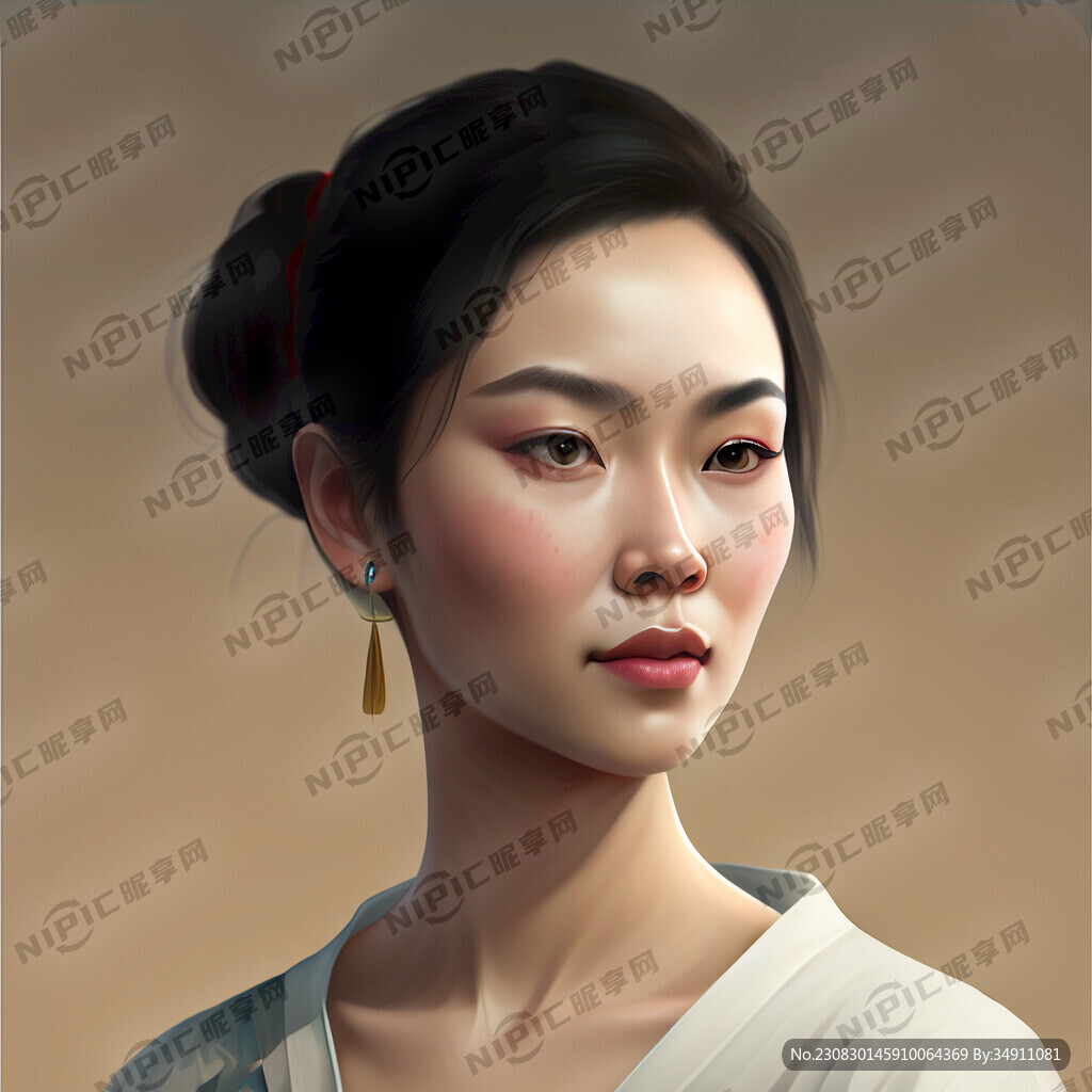 穿短袖的女人头像