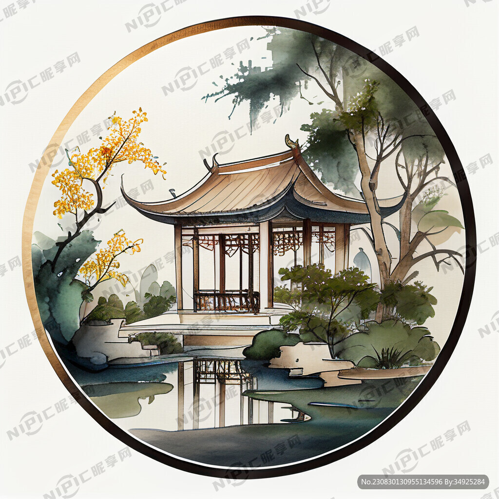 轻奢风格园林式酒吧标志