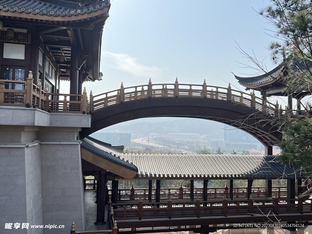 义乌鸡鸣山公园古建