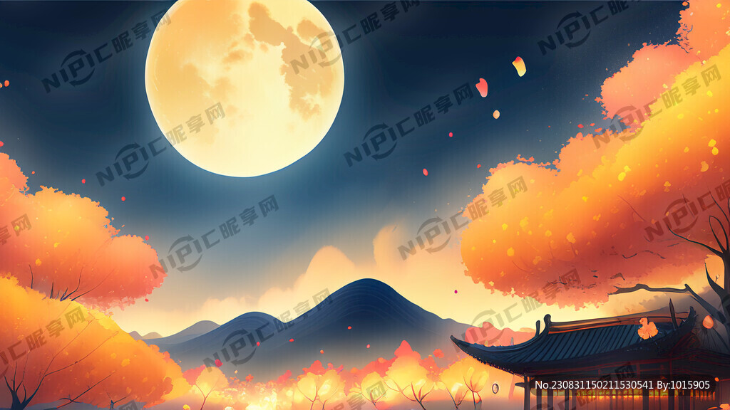 自贡中秋节灯会宣传海报 超高清