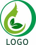 绿色人物叶子LOGO设计